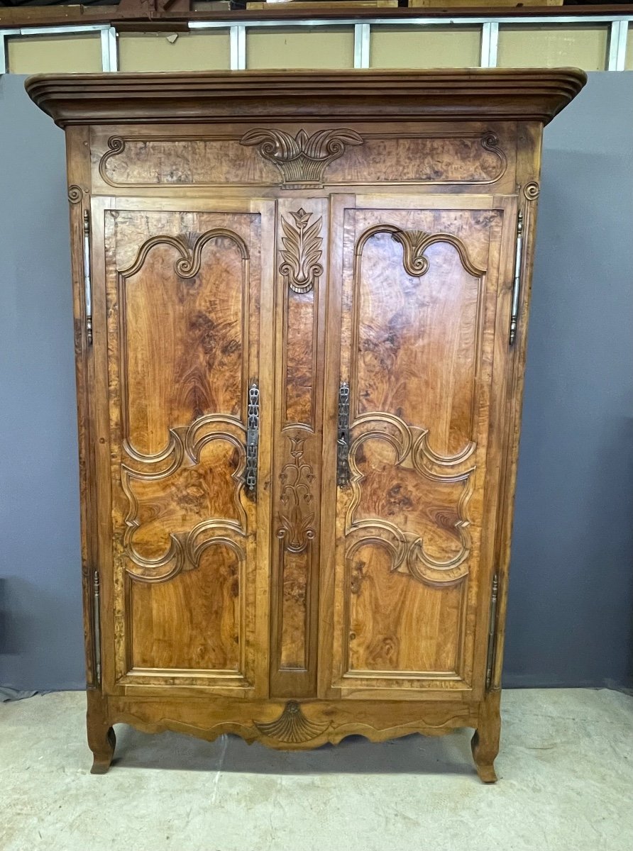 Bressane Walnut And Ash Burl Cabinet Circa 1850