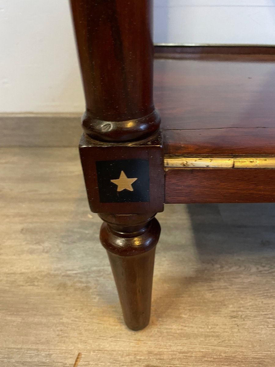 Directoire Period Console Table In Walnut With Columns Circa 1790-photo-1