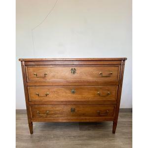 Louis XVI Period Commode In Walnut Late 18th Century