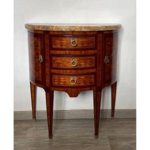 Commode Demi-lune De Style Louis XVI Vers 1920