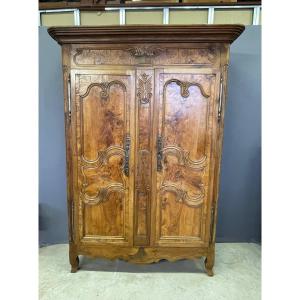 Bressane Walnut And Ash Burl Cabinet Circa 1850