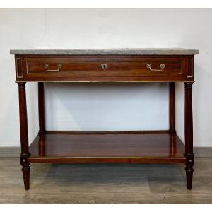 Directoire Period Console Table In Walnut With Columns Circa 1790