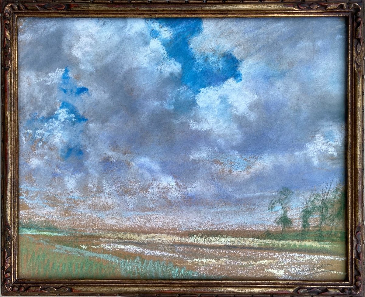 Champs De Nuages, Vande Fackere Joseph, Bruges 1879 - 1946, Peintre Belge