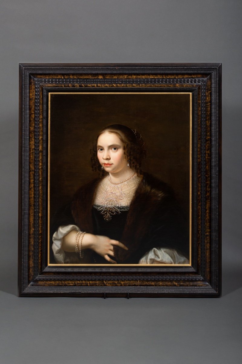  Cornelis Janssens Van Ceulen ( Londres 1593 – 1661 Utrecht ) - Portrait d'Une Dame, Vers 1650-photo-4