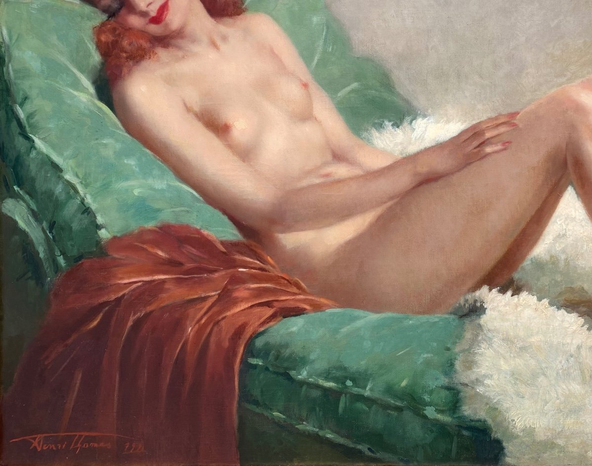 Henri Joseph Thomas (1878 – Bruxelles – 1972)  -  ' Le Rêve ' -photo-3