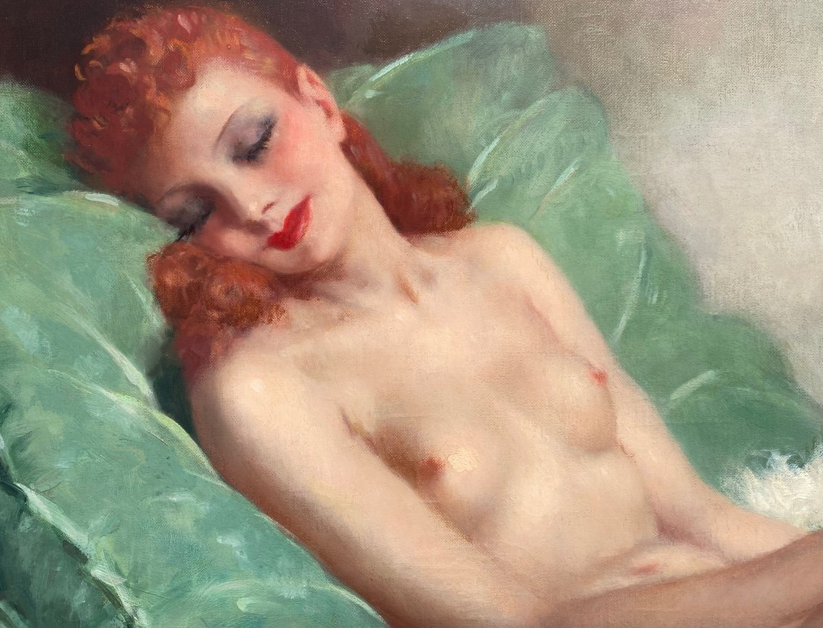 Henri Joseph Thomas (1878 – Bruxelles – 1972)  -  ' Le Rêve ' -photo-4