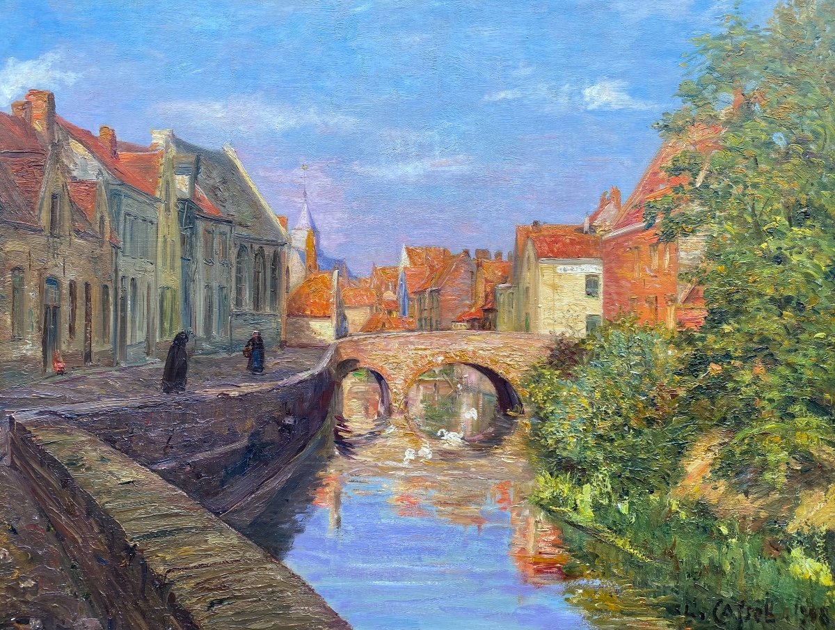 A View Of Bruges, Cassel Leon, Lille 1873 – 1937 Paris, French Painter