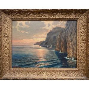 Artiste 20e Siècle, école Européenne , Vue De Capri