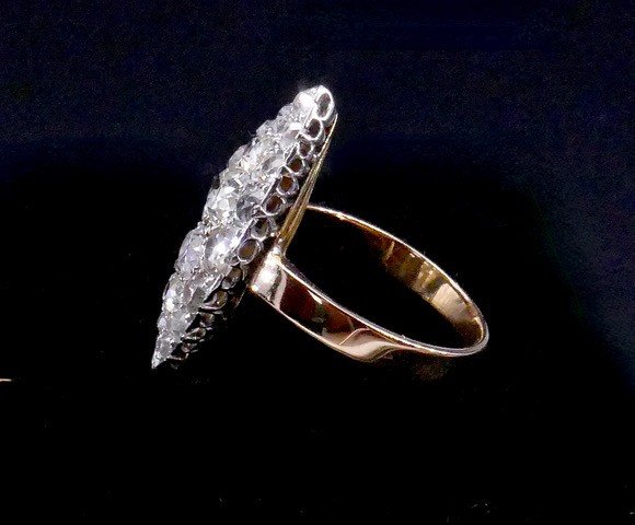 Marquise Diamond Ring Late 19th Century-photo-2