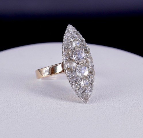 Marquise Diamond Ring Late 19th Century-photo-3