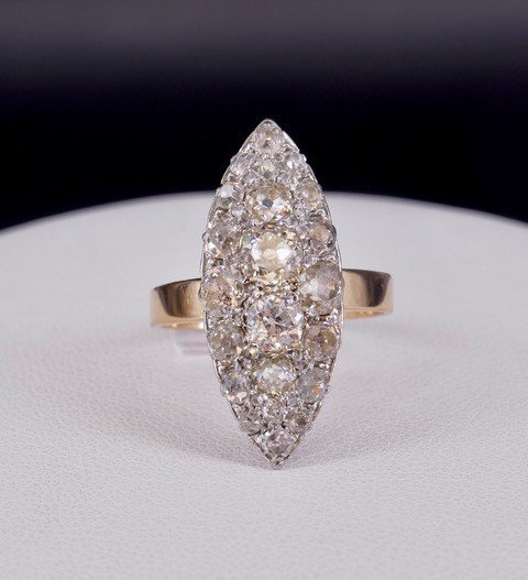 Marquise Diamond Ring Late 19th Century-photo-2