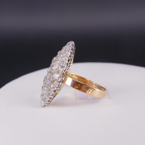 Marquise Diamond Ring Late 19th Century-photo-4