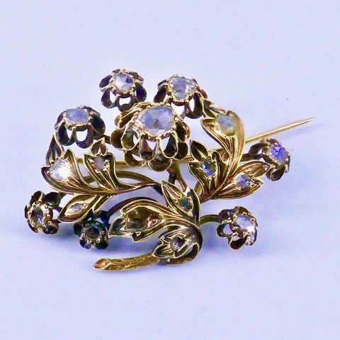 Provençal Brooch XIXth Diamonds-photo-1