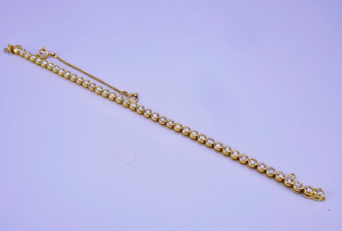 Diamond River Bracelet In Yellow Gold-photo-4