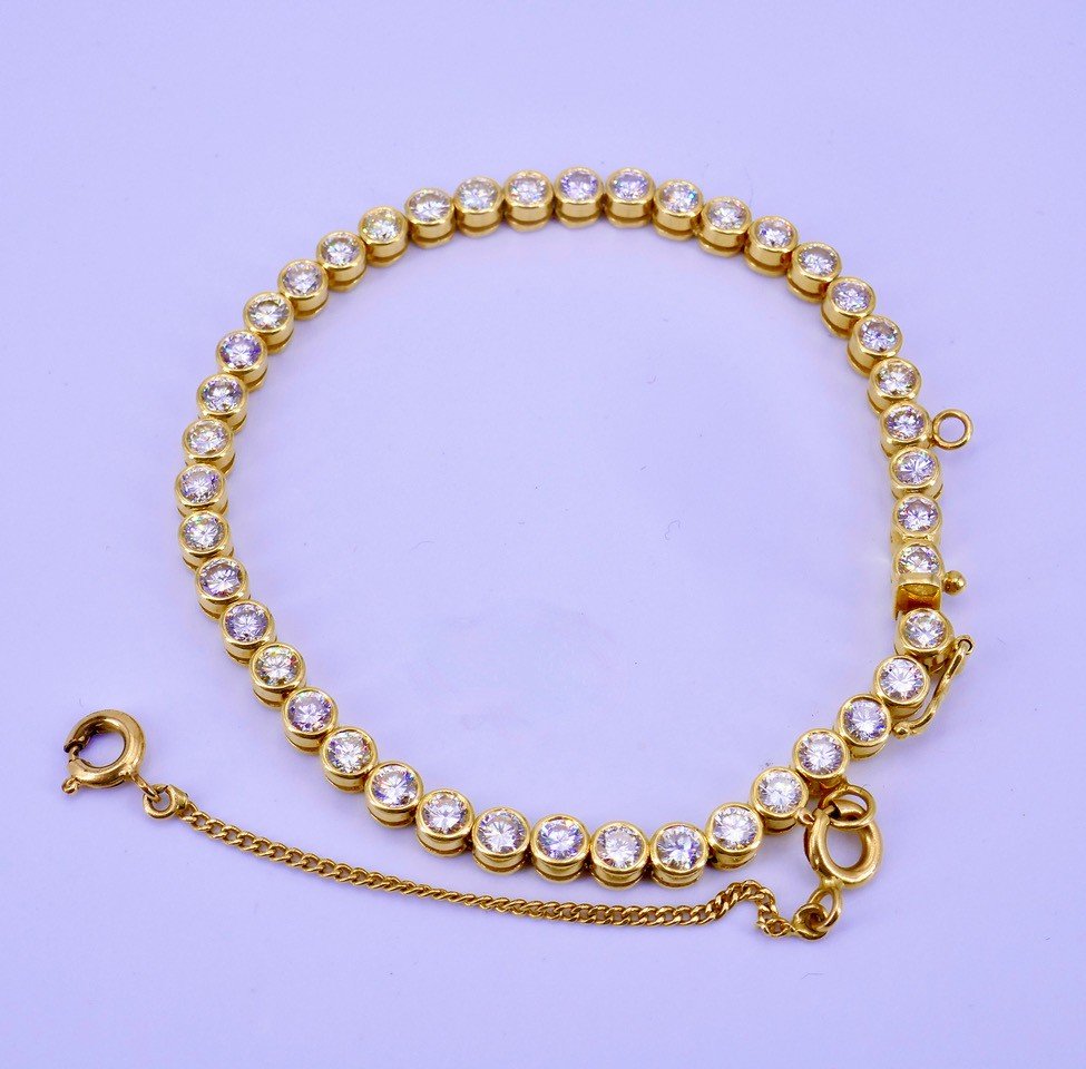 Diamond River Bracelet In Yellow Gold-photo-2