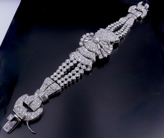 Platinum And Diamonds Art Deco Bracelet-photo-2