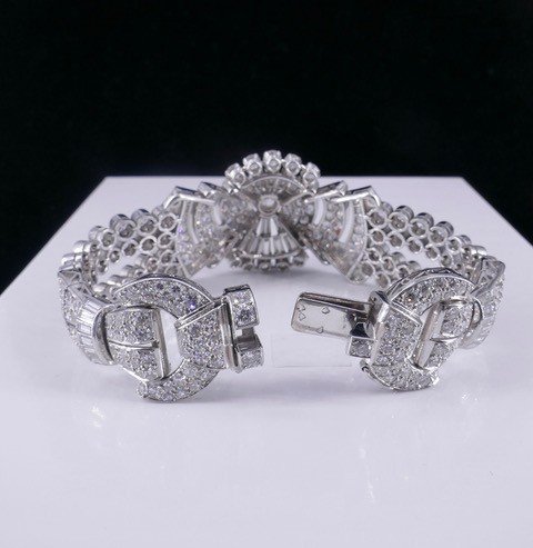 Platinum And Diamonds Art Deco Bracelet-photo-2