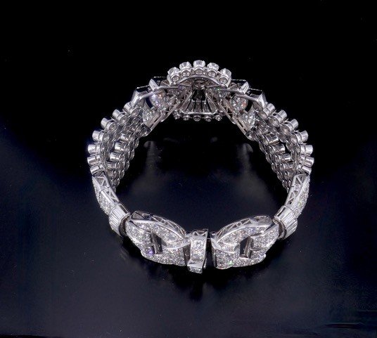 Platinum And Diamonds Art Deco Bracelet-photo-3