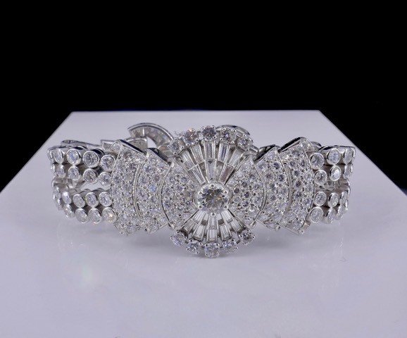 Platinum And Diamonds Art Deco Bracelet-photo-4