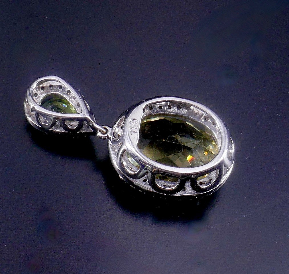 Hélène Duffau Citrine Peridot Diamonds Pendant-photo-2