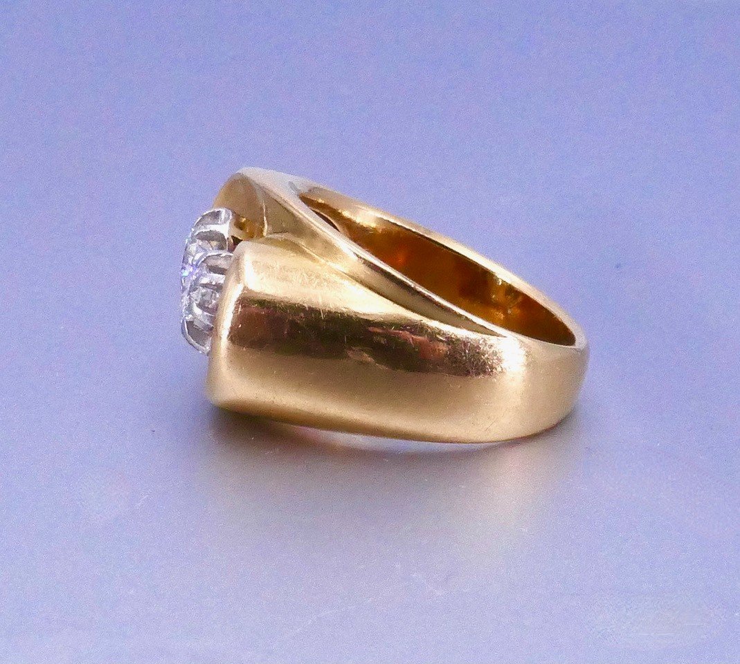 50s Gold Diamond Ring-photo-4