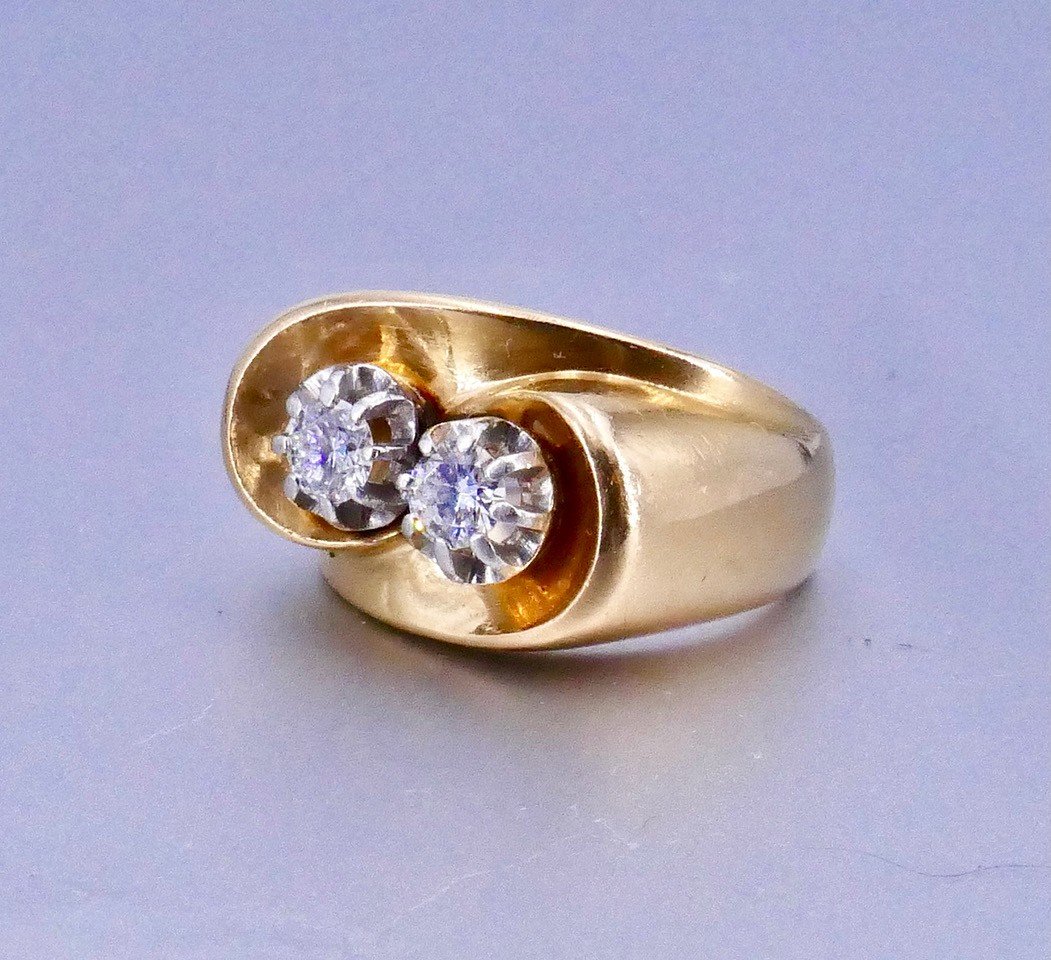 50s Gold Diamond Ring-photo-1