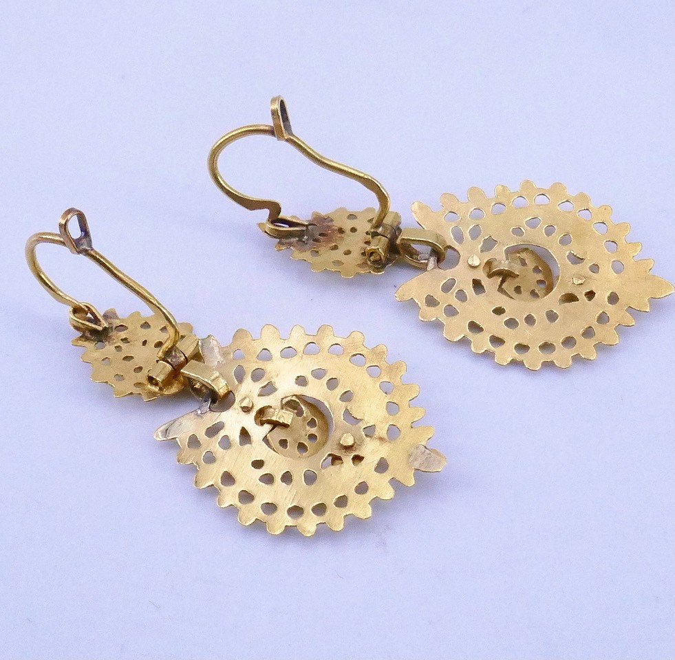 Portuguese Queen Earrings 19k Gold-photo-4