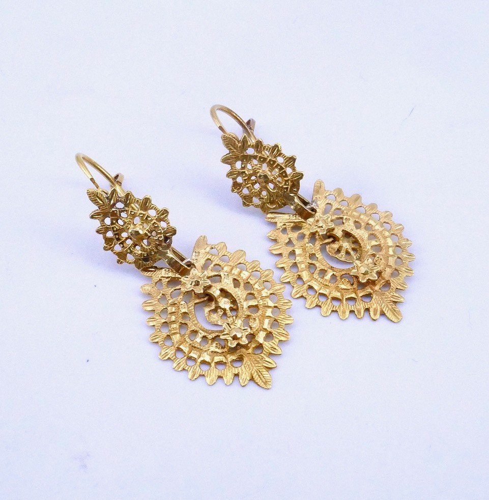 Portuguese Queen Earrings 19k Gold-photo-2