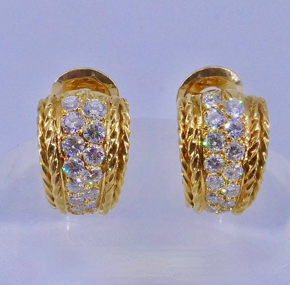 Clips d'Oreilles Georland Diamants Années 70