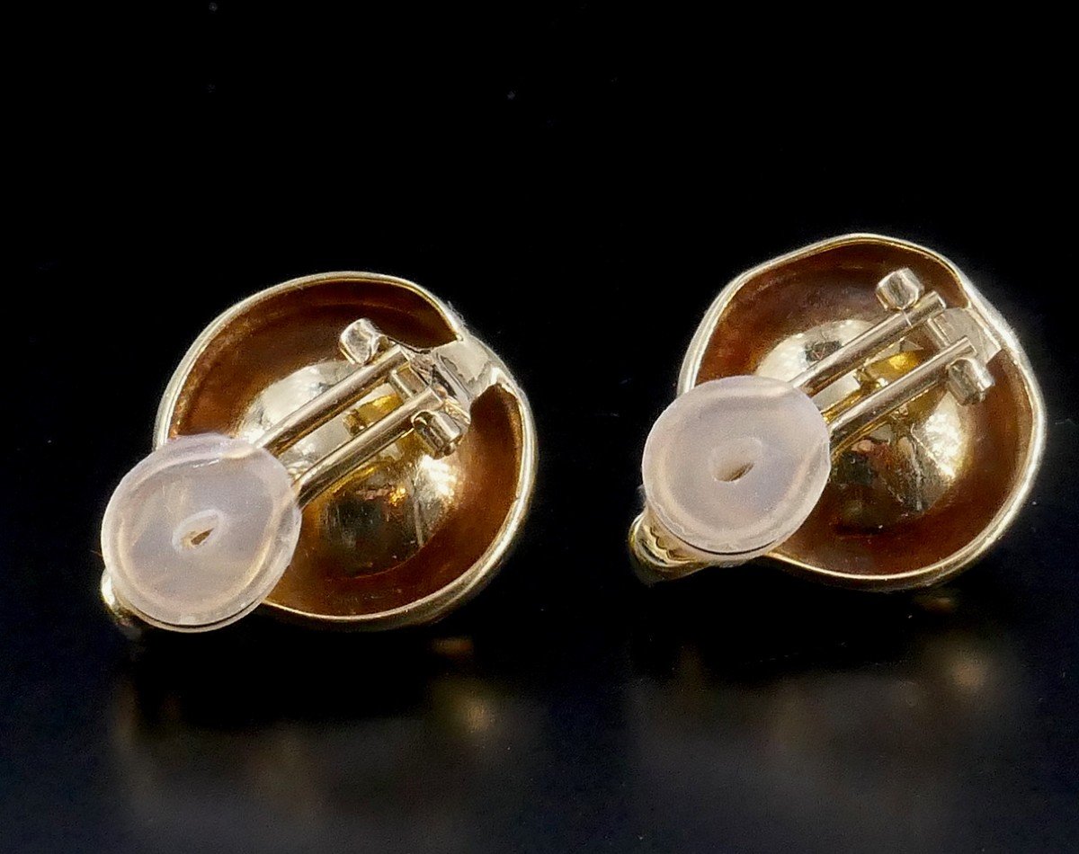 Mabé Sapphire Pearl Gold Clip Earrings-photo-2