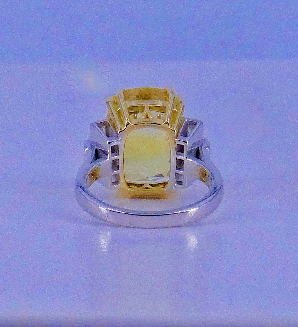 Two Gold Ceylon Sapphire Ring 18.77 Ct Unheated -photo-1