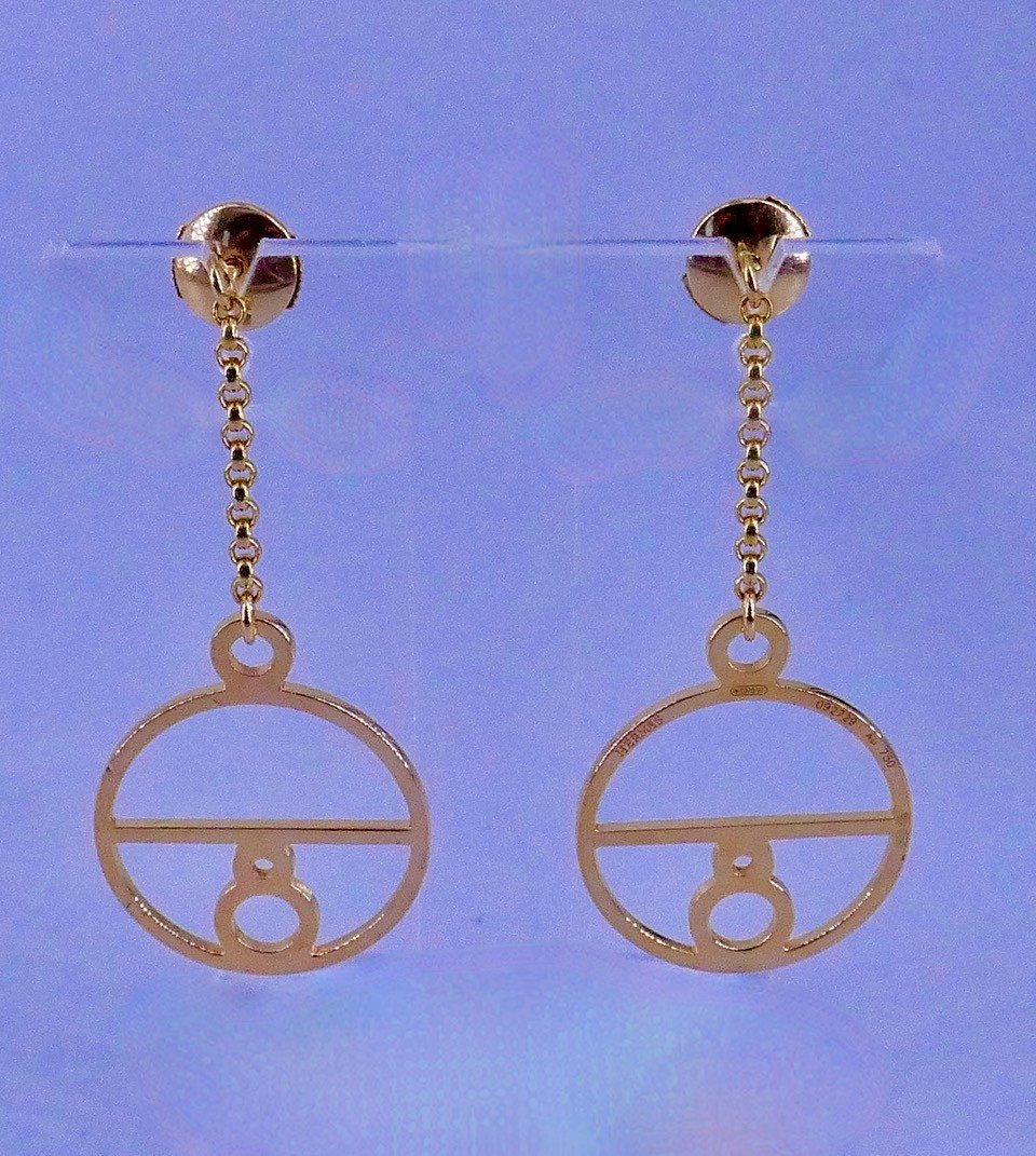 Hermès Yellow Gold Earrings-photo-4