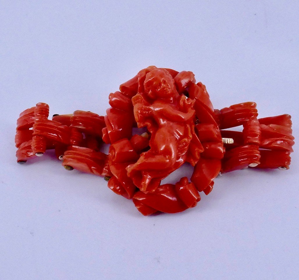 Bracelet Corail Italien XIX ème Siècle -photo-2