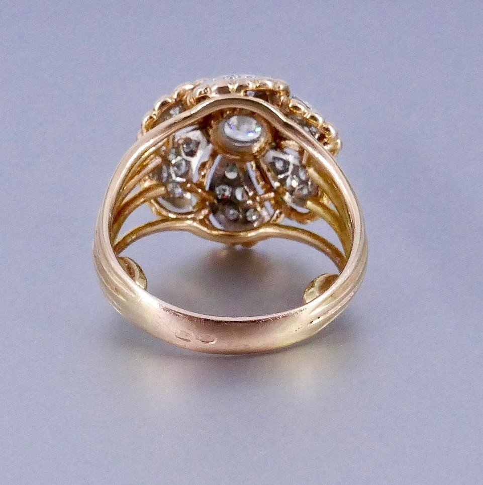 50s Dome Cocktail Ring With Diamonds -photo-1