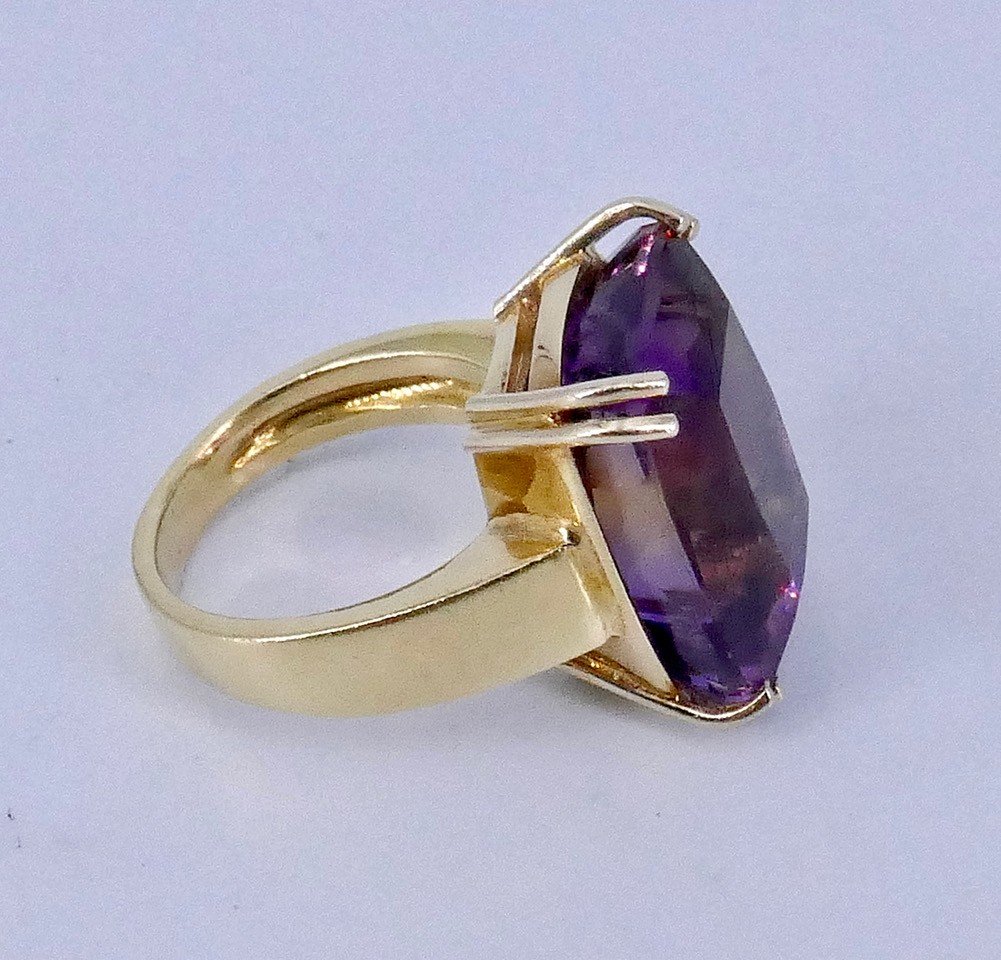 Bague Cocktail Ametrine Or Jaune -photo-3