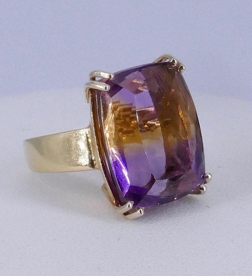 Bague Cocktail Ametrine Or Jaune 