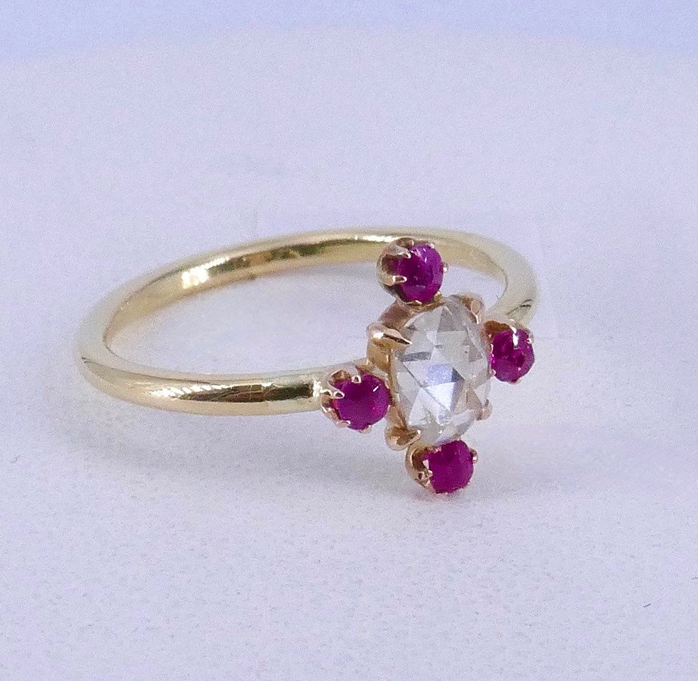 Bague Or Diamant Rubis-photo-4