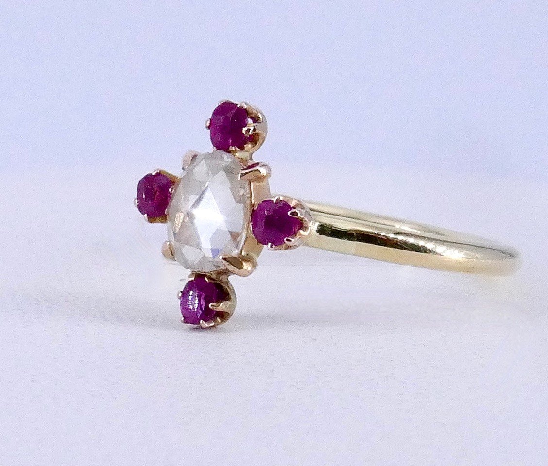 Bague Or Diamant Rubis-photo-1