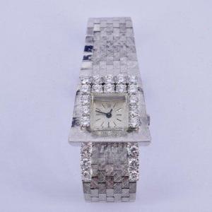 Montre bracelet Gris Et Diamants années 60