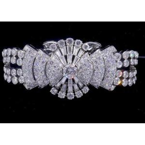 Platinum And Diamonds Art Deco Bracelet