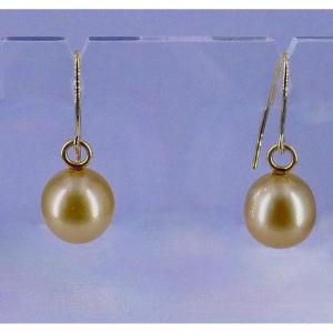 Earings Yellow Gold Pearls 