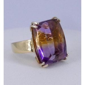 Bague Cocktail Ametrine Or Jaune 