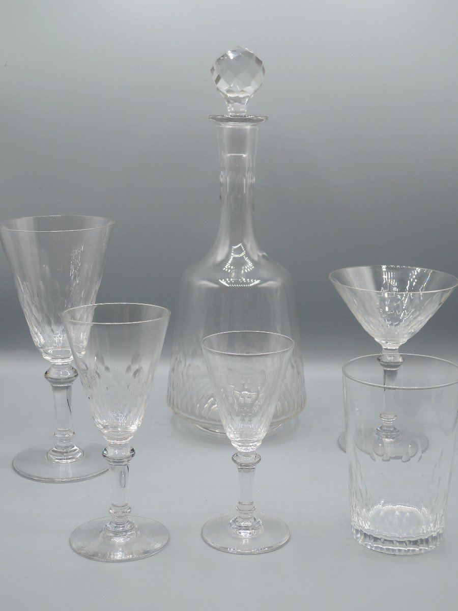 Baccarat. Four Champagne Coupes. Model Champigny-photo-1