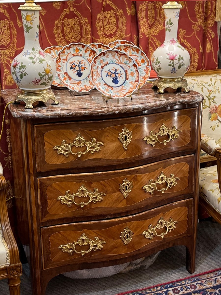 Petite Commode En Marqueterie, Epoque Régence