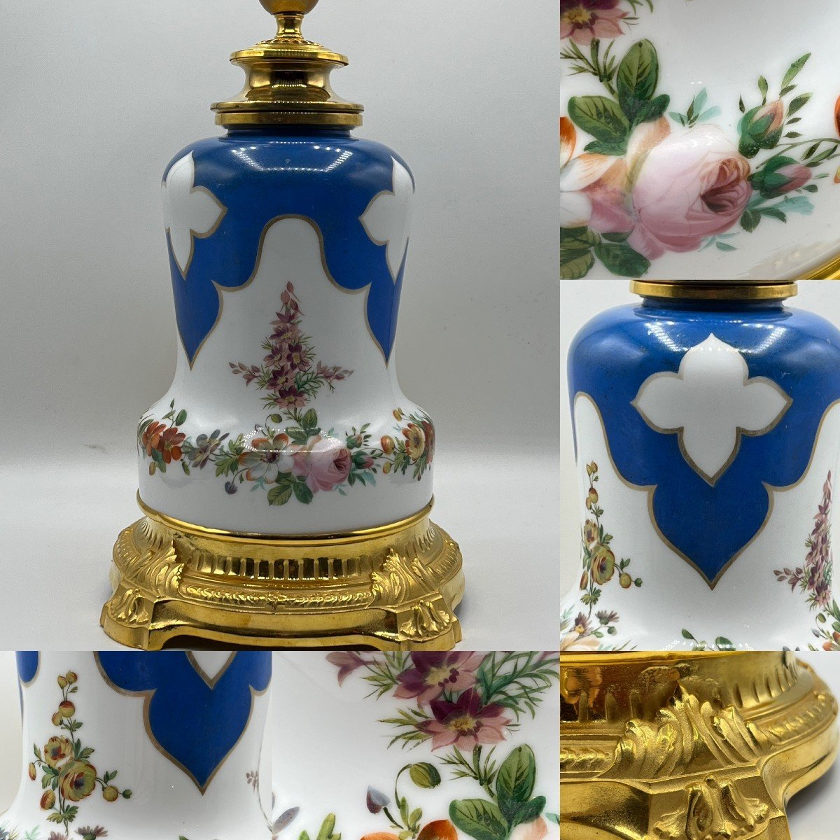 Lampe En Opaline . Époque Charles X