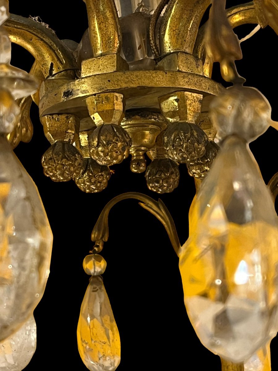 Rock Crystal Chandelier. Louis XVI Style-photo-4