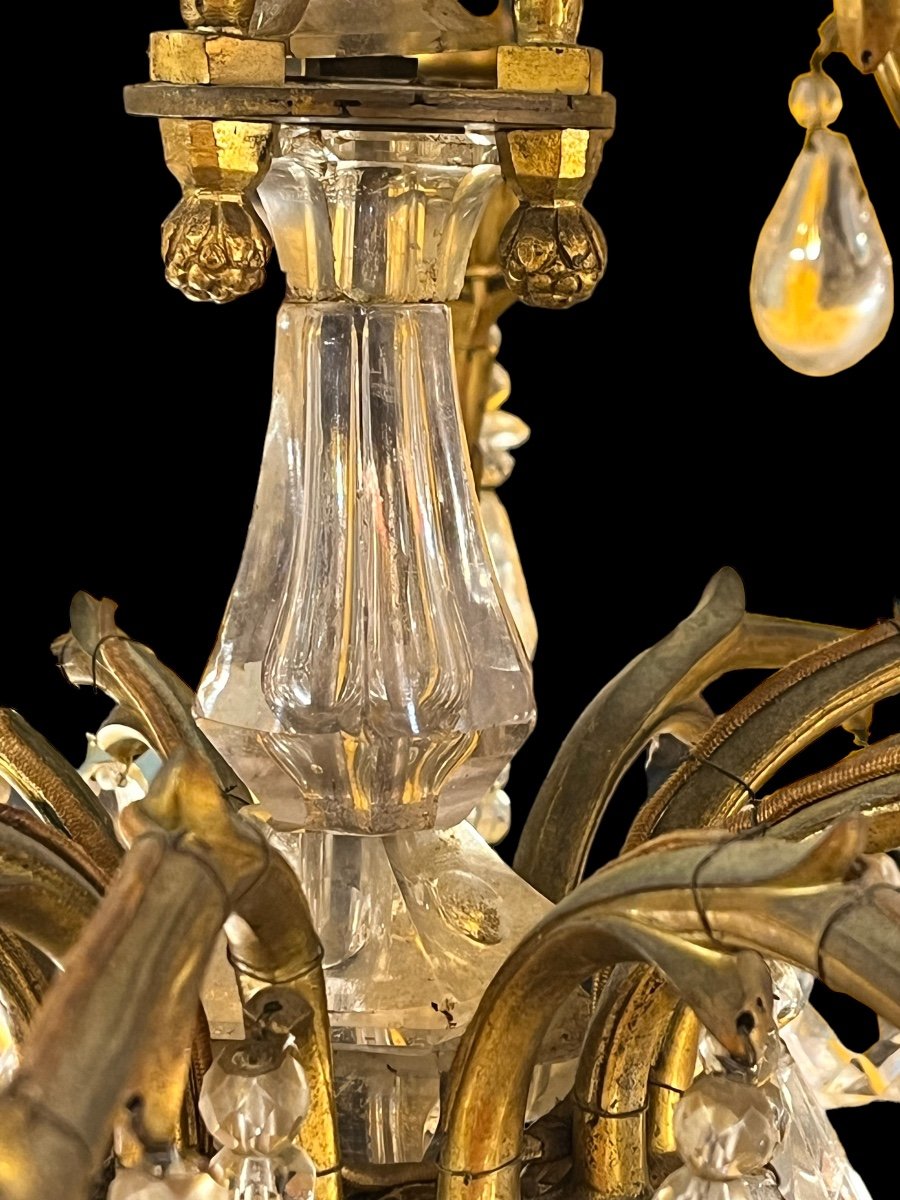 Rock Crystal Chandelier. Louis XVI Style-photo-4