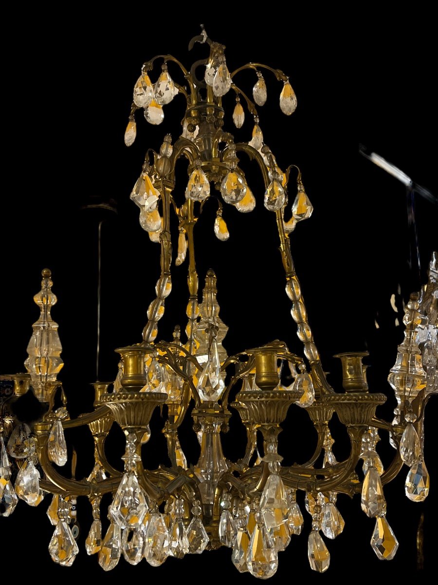 Rock Crystal Chandelier. Louis XVI Style