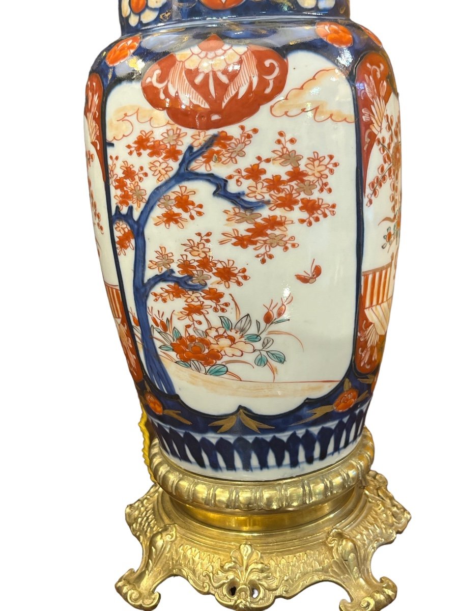 Importante Paire De Lampes Imari. époque XIXè Siècle -photo-3