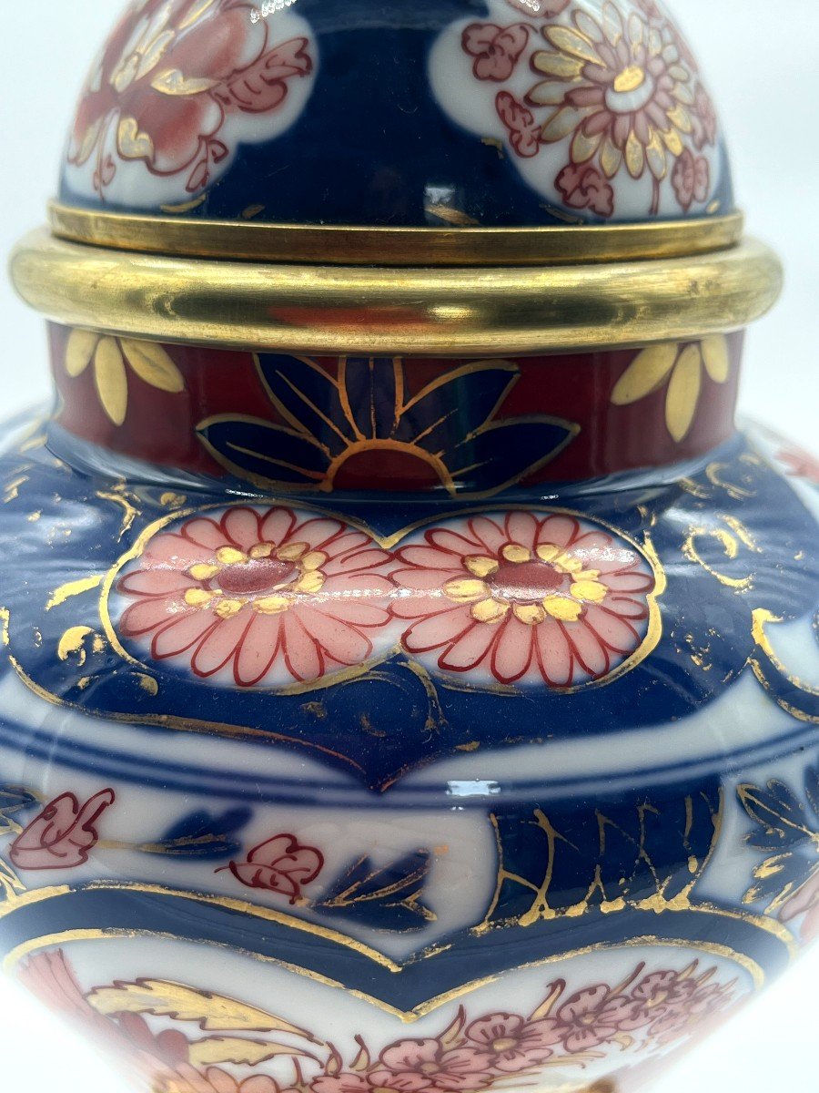 Paire De Lampes En Porcelaine Imari. Epoque Fin XIXè Siècle-photo-6